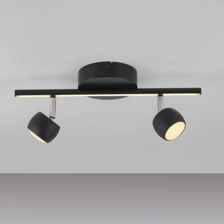 JUST LIGHT LED stropní svítidlo černé JARIK 2-ramenné, řízení vypínačem, nastavitelné 3000K