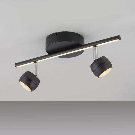 JUST LIGHT LED stropní svítidlo černé JARIK 2-ramenné, řízení vypínačem, nastavitelné 3000K