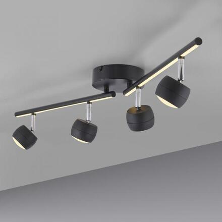 JUST LIGHT LED stropní svítidlo černé JARIK 4-ramenné, řízení vypínačem, nastavitelné 3000K