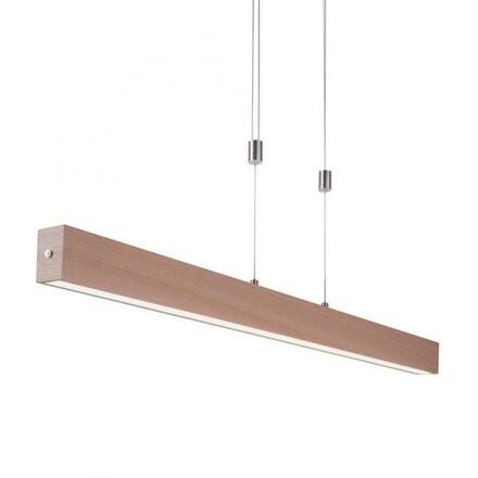 LEUCHTEN DIREKT is JUST LIGHT LED závěsné svítidlo, dřevodekor, nastavitelná výška, CCT, stmívatelné 2700-5000K