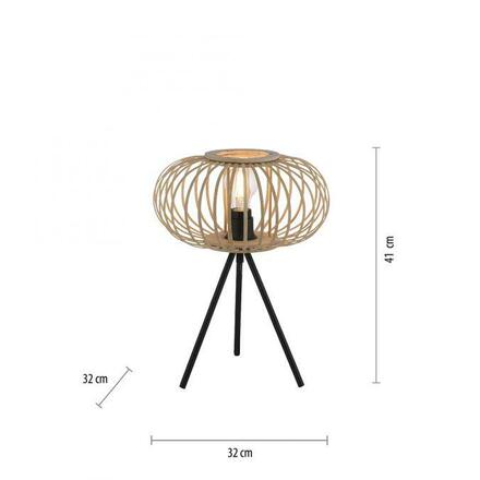 LEUCHTEN DIREKT is JUST LIGHT Stolní lampa, E27 pro LED žárovka vyměnitelné, dřevo