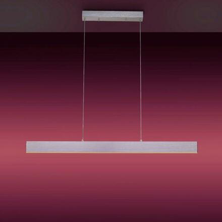 LEUCHTEN DIREKT is JUST LIGHT LED závěsné svítidlo, barva ocel, dálkový ovladač, Medion-App MEDION RGB+2700-5000K