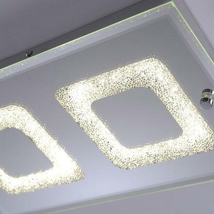 LEUCHTEN DIREKT is JUST LIGHT LED stropní svítidlo, chrom, 2-ramenné, sklo 4000K LD 11571-17