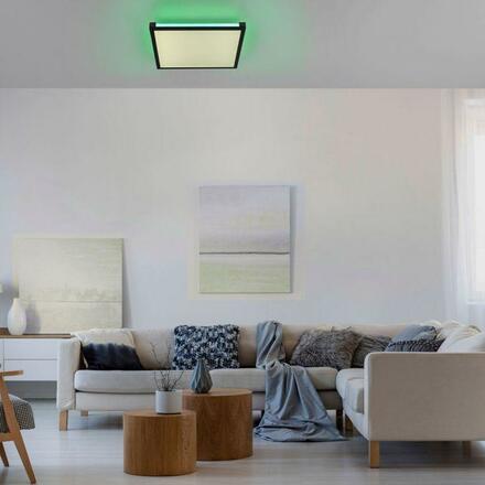 LEUCHTEN DIREKT is JUST LIGHT LED stropní svítidlo, černá, stmívatelné, dálkový ovladač, paměť 2700-5000K