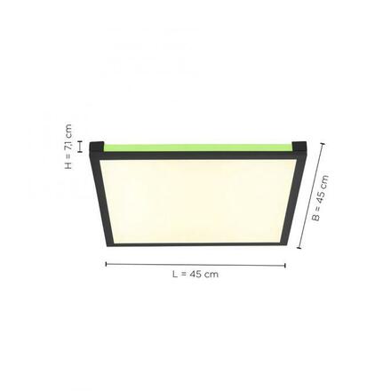 LEUCHTEN DIREKT is JUST LIGHT LED stropní svítidlo, černá, stmívatelné, dálkový ovladač, paměť 2700-5000K