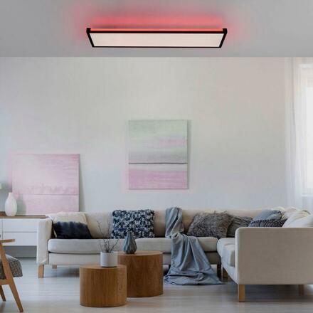 LEUCHTEN DIREKT is JUST LIGHT LED stropní svítidlo, černá, stmívatelné, dálkový ovladač, paměť 2700-5000K
