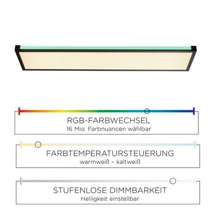 LEUCHTEN DIREKT is JUST LIGHT LED stropní svítidlo, černá, stmívatelné, dálkový ovladač, paměť 2700-5000K