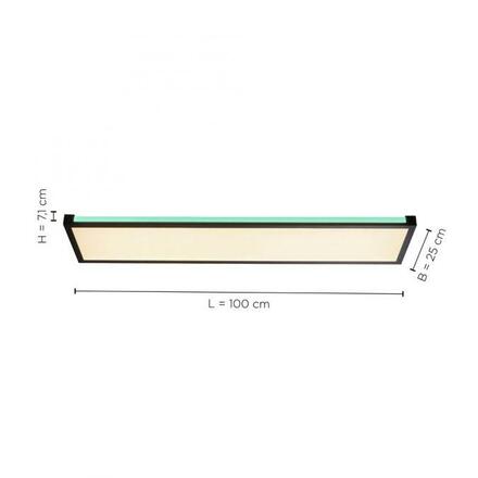 LEUCHTEN DIREKT is JUST LIGHT LED stropní svítidlo, černá, stmívatelné, dálkový ovladač, paměť 2700-5000K