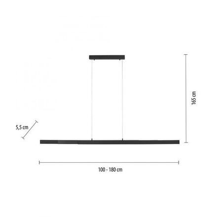 LEUCHTEN DIREKT is JUST LIGHT LED závěsné svítidlo, antracit, nastavitelné, Up Down 3000K