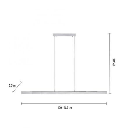 LEUCHTEN DIREKT is JUST LIGHT LED závěsné svítidlo, hliník, nastavitelné, Up Down 3000K