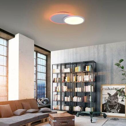 LEUCHTEN DIREKT LED stropní svítidlo, bílé, stmívatelné, dálkový ovladač, paměť, kruhové 2700-5000K