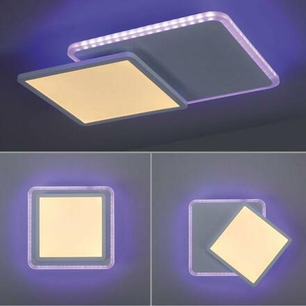LEUCHTEN DIREKT is JUST LIGHT LED stropní svítidlo, bílé, stmívatelné, dálkový ovladač, paměť 2700-5000K
