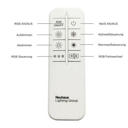 LEUCHTEN DIREKT is JUST LIGHT LED stropní svítidlo, bílé, stmívatelné, dálkový ovladač, paměť 2700-5000K