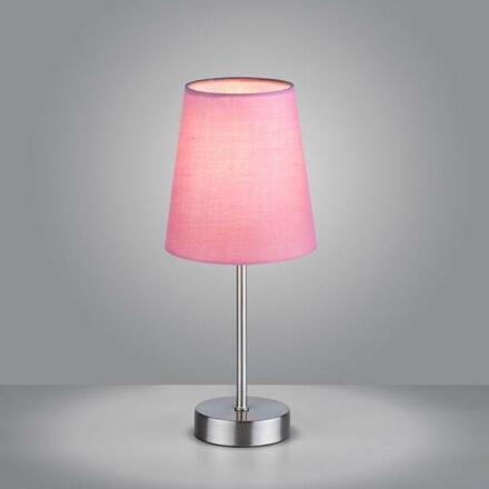 LEUCHTEN DIREKT is JUST LIGHT Stolní lampa, růžová, 1x E14, stínidlo, šňůrový vypínač