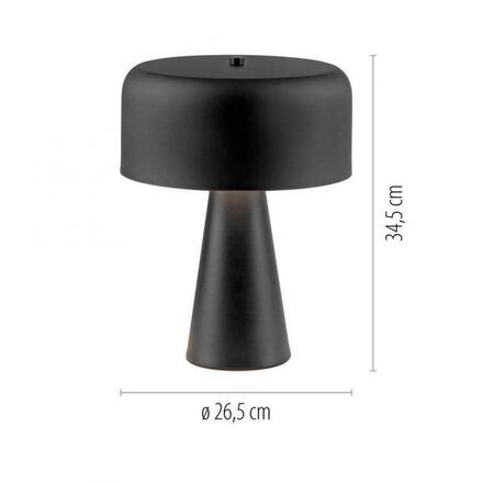JUST LIGHT Kolekce Schöner Wohnen stolní lampa PENTO, černá, 1,5 m kabel