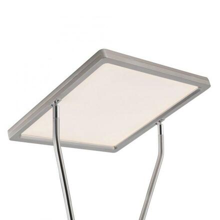 LEUCHTEN DIREKT is JUST LIGHT LED osvětlení stropu v barvě oceli se čtecí lampou a flexibilním nepřímým osvětlením s funkcí stmívání 2700K