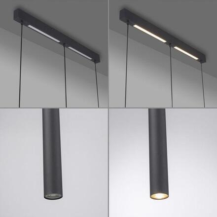 JUST LIGHT Kolekce Schöner Wohnen závěsné svítidlo DANTE, černé, 3-ramenné, ovládání vypínačem 3000K