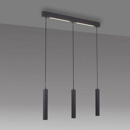 JUST LIGHT Kolekce Schöner Wohnen závěsné svítidlo DANTE, černé, 3-ramenné, ovládání vypínačem 3000K