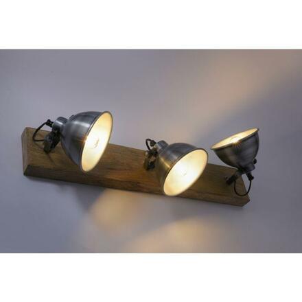 LEUCHTEN DIREKT is JUST LIGHT Stropní svítidlo 3-ramenné v retro železném designu s nastavitelnými hlavami