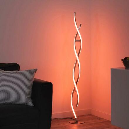 LEUCHTEN DIREKT is JUST LIGHT Stojací svítidlo, barva ocel, RGB, dálkový ovladač, stmívatelné, App MEDION RGB+2700-5000K
