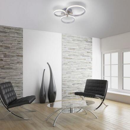 LEUCHTEN DIREKT is JUST LIGHT LED stropní svítidlo, moderní kruhy, ocel 3000K LD 12110-55