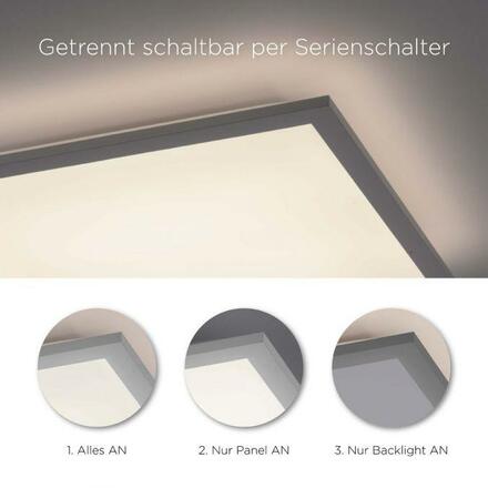 LEUCHTEN DIREKT is JUST LIGHT LED panel svítidlo, bílá, 100x25 cm, přímé a nepřímé osvětlení, sériový obvod, paměťová funkce 3000K