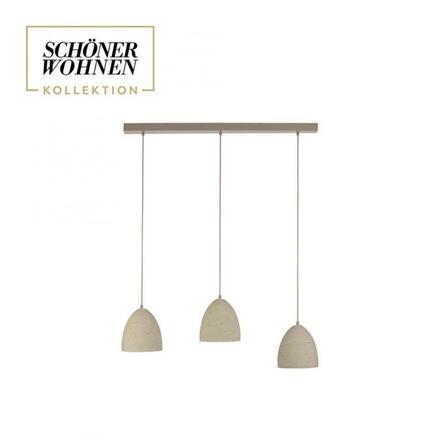 JUST LIGHT Kolekce Schöner Wohnen závěsné svítidlo TRAVENTA, písková barva, 3-ramenné