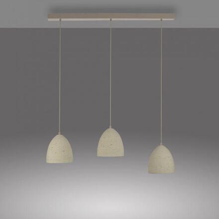 JUST LIGHT Kolekce Schöner Wohnen závěsné svítidlo TRAVENTA, písková barva, 3-ramenné