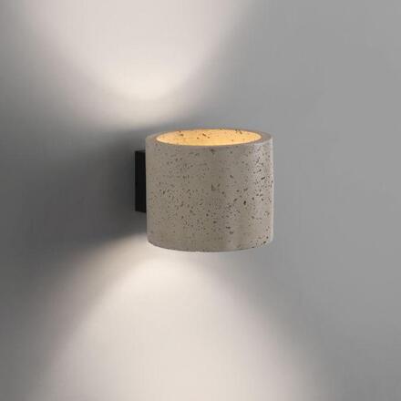 JUST LIGHT Kolekce Schöner Wohnen nástěnné svítidlo TRAVENTA šedé, vyměnitelná žárovka