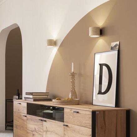 JUST LIGHT Kolekce Schöner Wohnen nástěnné svítidlo TRAVENTA šedé, vyměnitelná žárovka