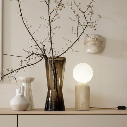 JUST LIGHT Kolekce Schöner Wohnen stolní lampa TRAVENTA, písková barva, vzhled travertinu, nastavitelná hlava, G9 volitelná žárovka