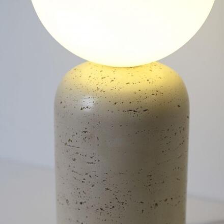 JUST LIGHT Kolekce Schöner Wohnen stolní lampa TRAVENTA, písková barva, vzhled travertinu, nastavitelná hlava, G9 volitelná žárovka
