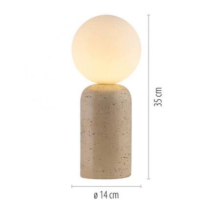 JUST LIGHT Kolekce Schöner Wohnen stolní lampa TRAVENTA, písková barva, vzhled travertinu, nastavitelná hlava, G9 volitelná žárovka