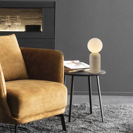 JUST LIGHT Kolekce Schöner Wohnen stolní lampa TRAVENTA, písková barva, vzhled travertinu, nastavitelná hlava, G9 volitelná žárovka