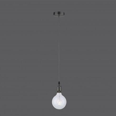 LEUCHTEN DIREKT is JUST LIGHT Závěsné svítidlo v černé v retro stylu pro žárovku E27