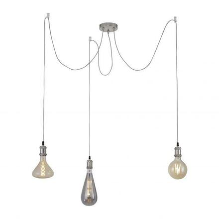 LEUCHTEN DIRECT Závěsné svítidlo, ocel, 3-ramenné, moderní retro LD 13571-55