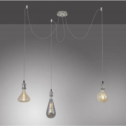LEUCHTEN DIRECT Závěsné svítidlo, ocel, 3-ramenné, moderní retro LD 13571-55