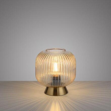 JUST LIGHT Kolekce Schöner Wohnen stolní lampa NAMI, jantar, E27, vhodné pro LED žárovky