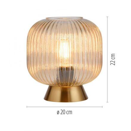 JUST LIGHT Kolekce Schöner Wohnen stolní lampa NAMI, jantar, E27, vhodné pro LED žárovky