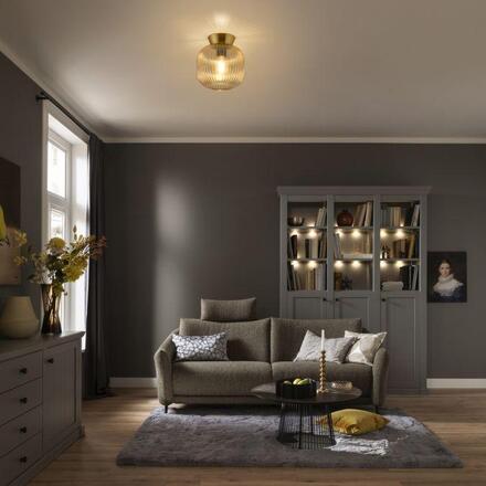 JUST LIGHT Kolekce Schöner Wohnen stropní svítidlo NAMI, jantar, E27 vhodné pro LED žárovky