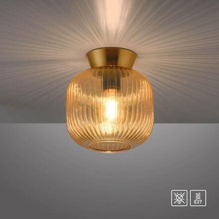 JUST LIGHT Kolekce Schöner Wohnen stropní svítidlo NAMI, jantar, E27 vhodné pro LED žárovky