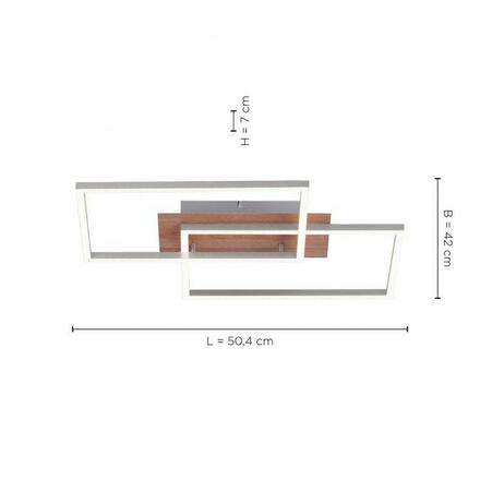 LEUCHTEN DIREKT is JUST LIGHT IVEN LED stropní svítidlo IVEN 2x LED 15W 2700-5000K 1700lm dálkové ovládání LD 14018-78