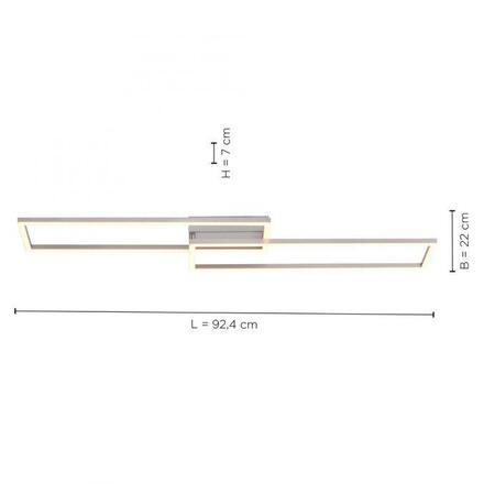 LEUCHTEN DIREKT is JUST LIGHT LED stropní svítidlo, barva ocel, stmívatelné, otočné, teplá bílá krokově stmívatelné 3000K