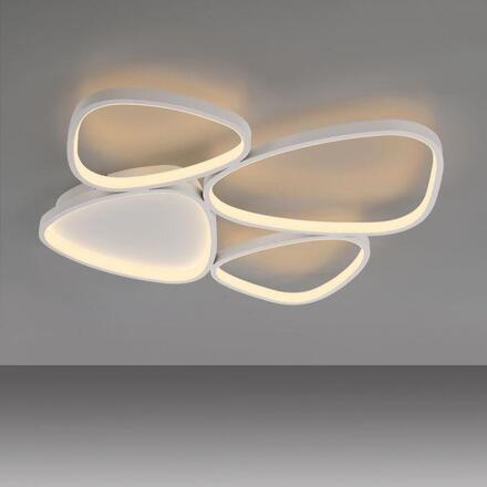 JUST LIGHT Kolekce Schöner Wohnen LED stropní svítidlo PEBBLES, bílé, stmívatelné, krokově stmívatelné 3000K