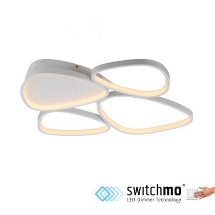 JUST LIGHT Kolekce Schöner Wohnen LED stropní svítidlo PEBBLES, bílé, stmívatelné, krokově stmívatelné 3000K