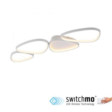 JUST LIGHT Kolekce Schöner Wohnen LED stropní svítidlo PEBBLES, bílé, stmívatelné, podlouhlé, krokově stmívatelné 3000K