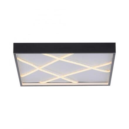 JUST LIGHT LED stropní svítidlo MIKADO, černé, hranaté, stmívatelné, paměťová funkce, SimplyDim 3000K