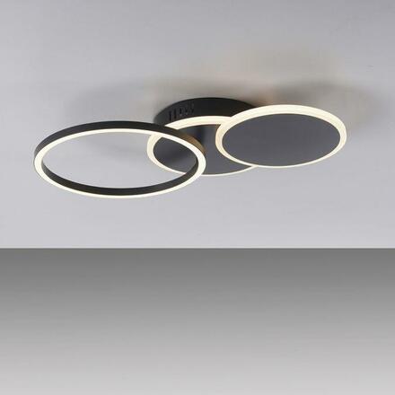 LEUCHTEN DIREKT is JUST LIGHT LED stropní svítidlo kruhové černá nastavitelné teplá bílá moderní 3000K LD 14116-18