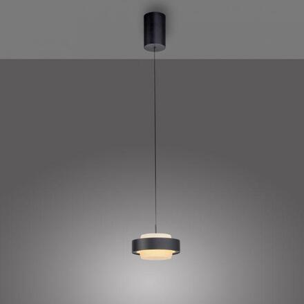 JUST LIGHT Kolekce Schöner Wohnen LED závěsné svítidlo Elmo, černé Comfort Lift 3000K