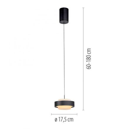 JUST LIGHT Kolekce Schöner Wohnen LED závěsné svítidlo Elmo, černé Comfort Lift 3000K
